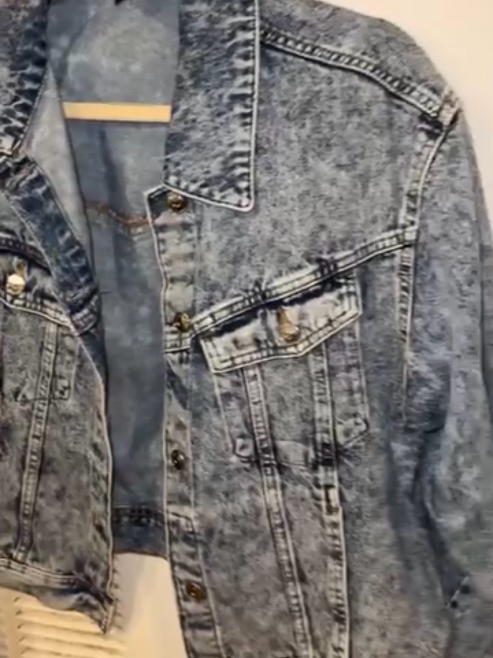 H&M Acid Wash Blue Denim Jacket
